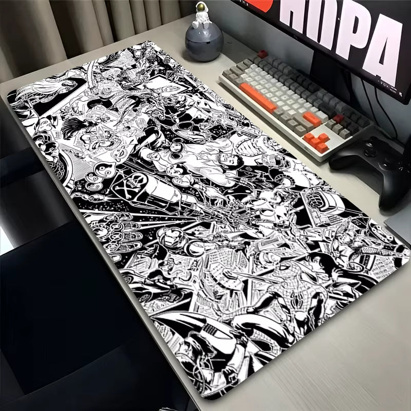 Anime Mouse Pad Gamer Computer Accessories Office Desk Mat B-Batman 900X400 Playmat Gaming Office Deskmat Mousepad Large Carpet