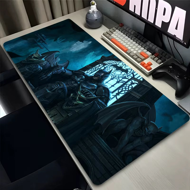 Anime Mouse Pad Gamer Computer Accessories Office Desk Mat B-Batman 900X400 Playmat Gaming Office Deskmat Mousepad Large Carpet