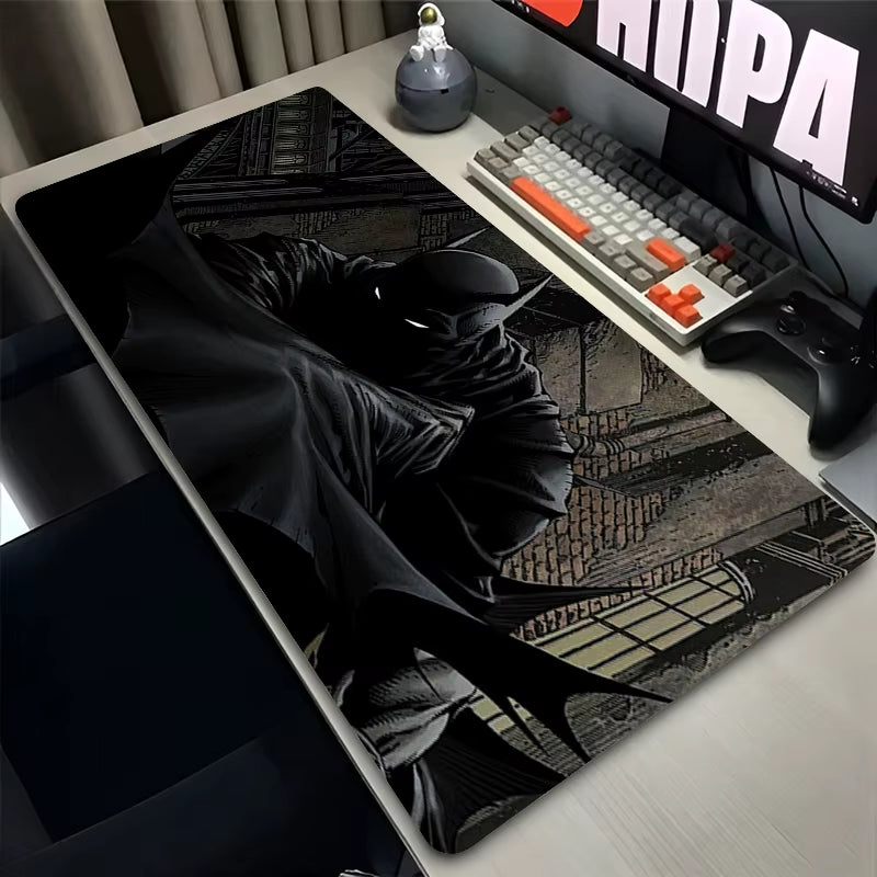 Anime Mouse Pad Gamer Computer Accessories Office Desk Mat B-Batman 900X400 Playmat Gaming Office Deskmat Mousepad Large Carpet